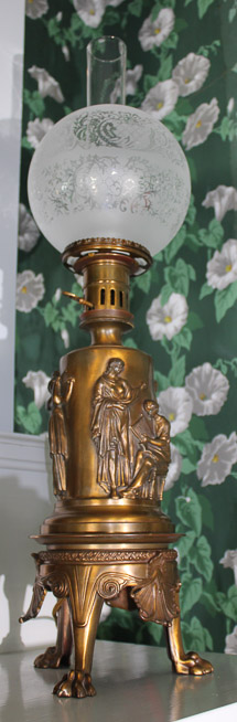 031d - Pair of patinated bronze lamps signed Bardedienne